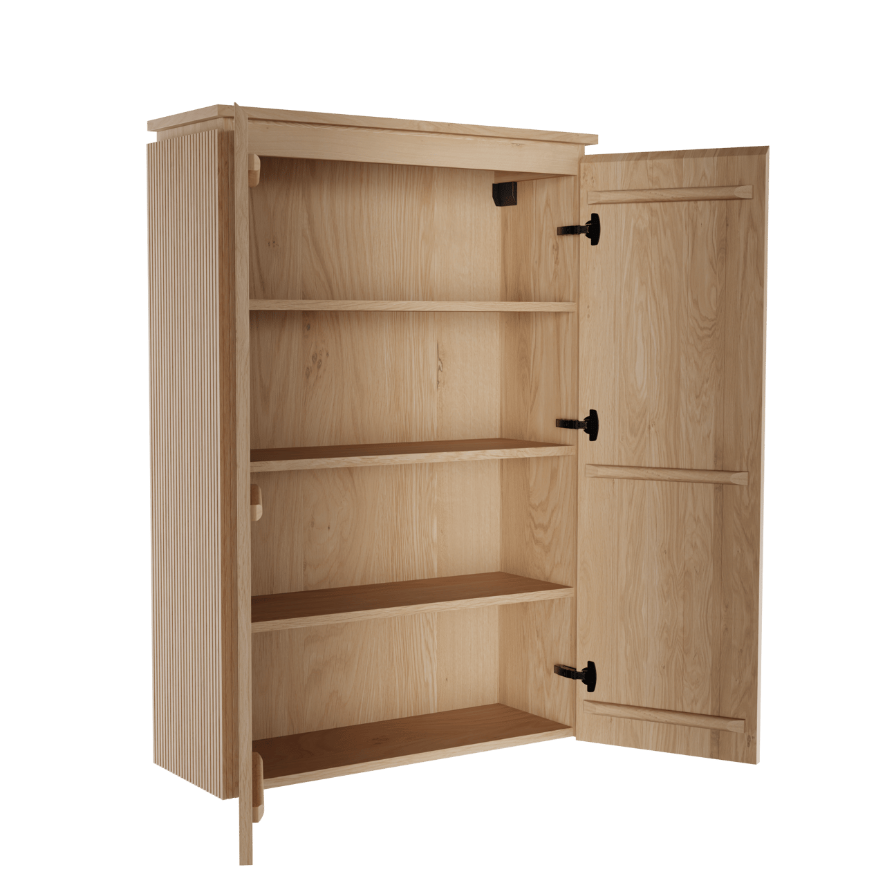 Balmani Eclips Ribs hängender Hochschrank Eiche natur 90 x 32 x 130 cm, Vert. Sym. Rippe