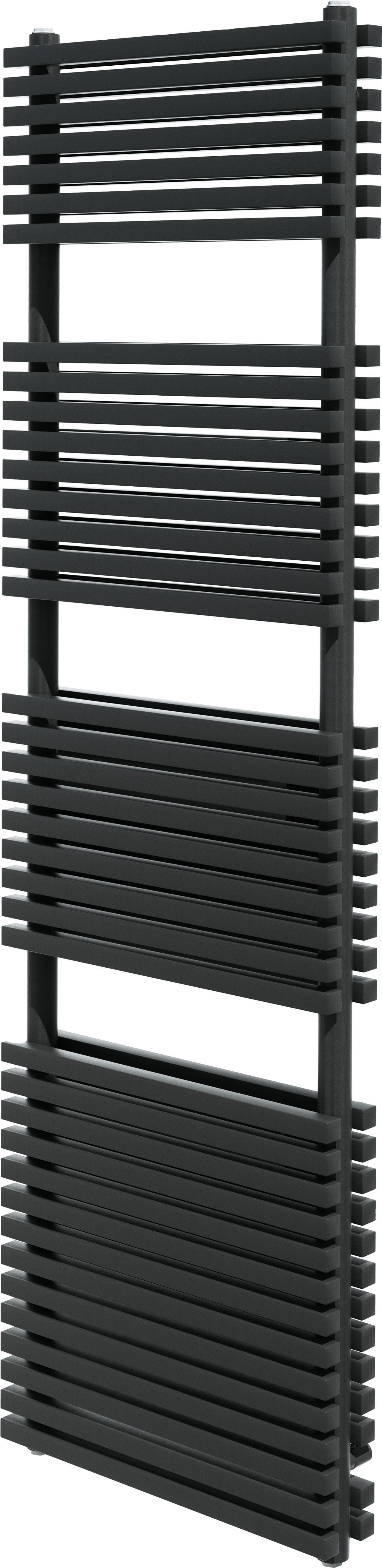 Vipera Vesuvio sèche-serviettes Doublé 50 x 180 cm chauffage électrique noir mat raccordement latéral et central possible 1430W, résistance incluse