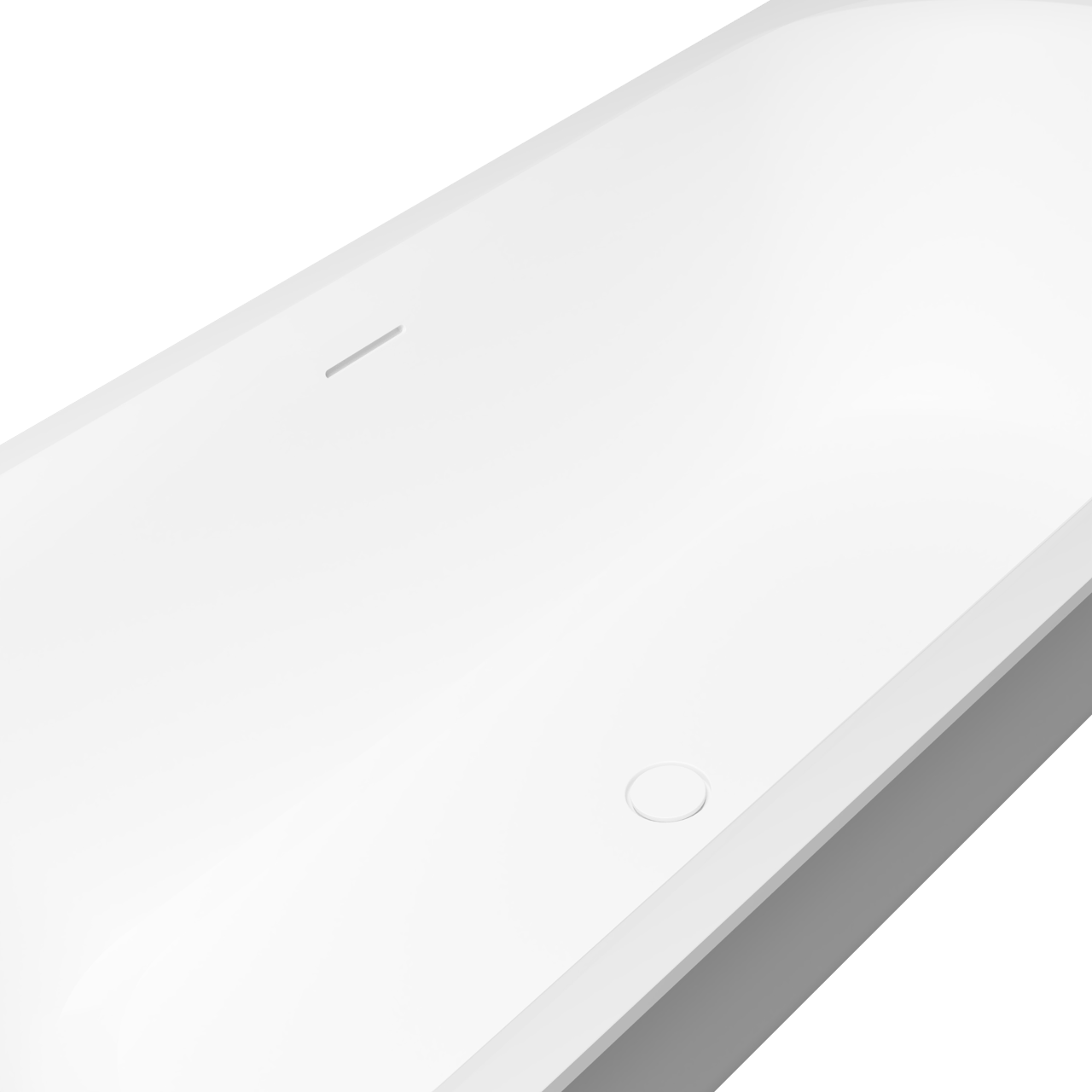 Balmani Rallanta baignoire encastrable duo 180 x 82 cm Solid Surface blanc mat