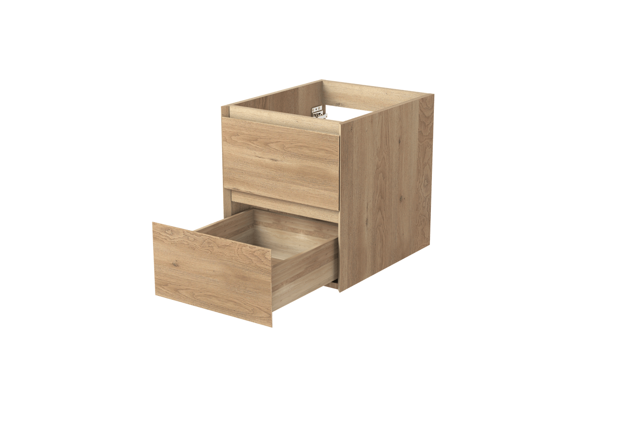 Balmani Mitra meuble sous-lavabo suspendu 45 x 55 cm chêne naturel 2 tiroirs