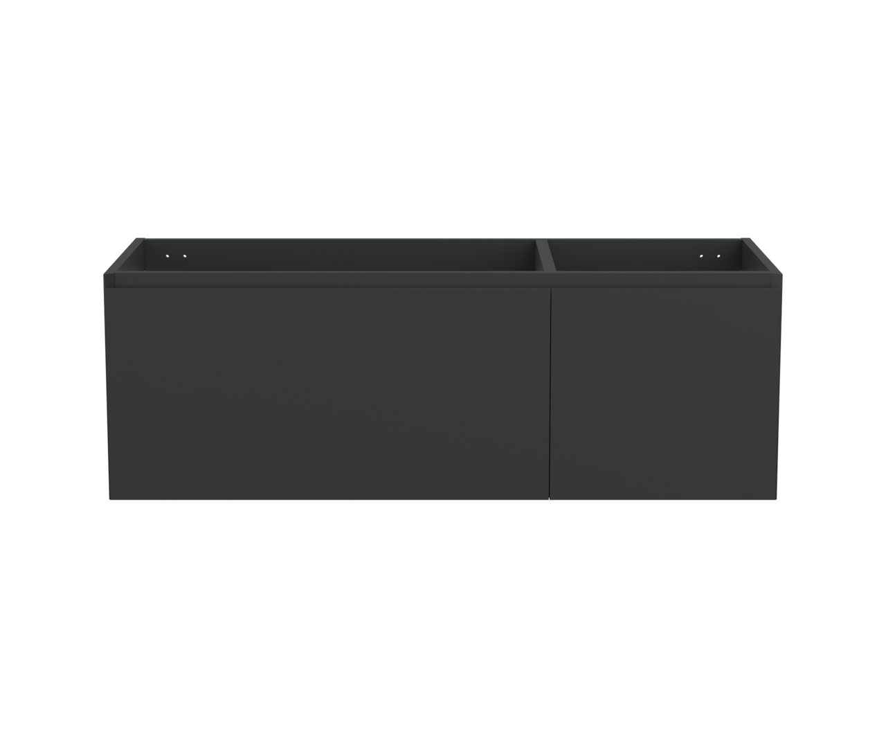 Balmani Idra zwevende wastafelonderkast 135 x 55 cm asymmetrisch links mat zwart 4 lades