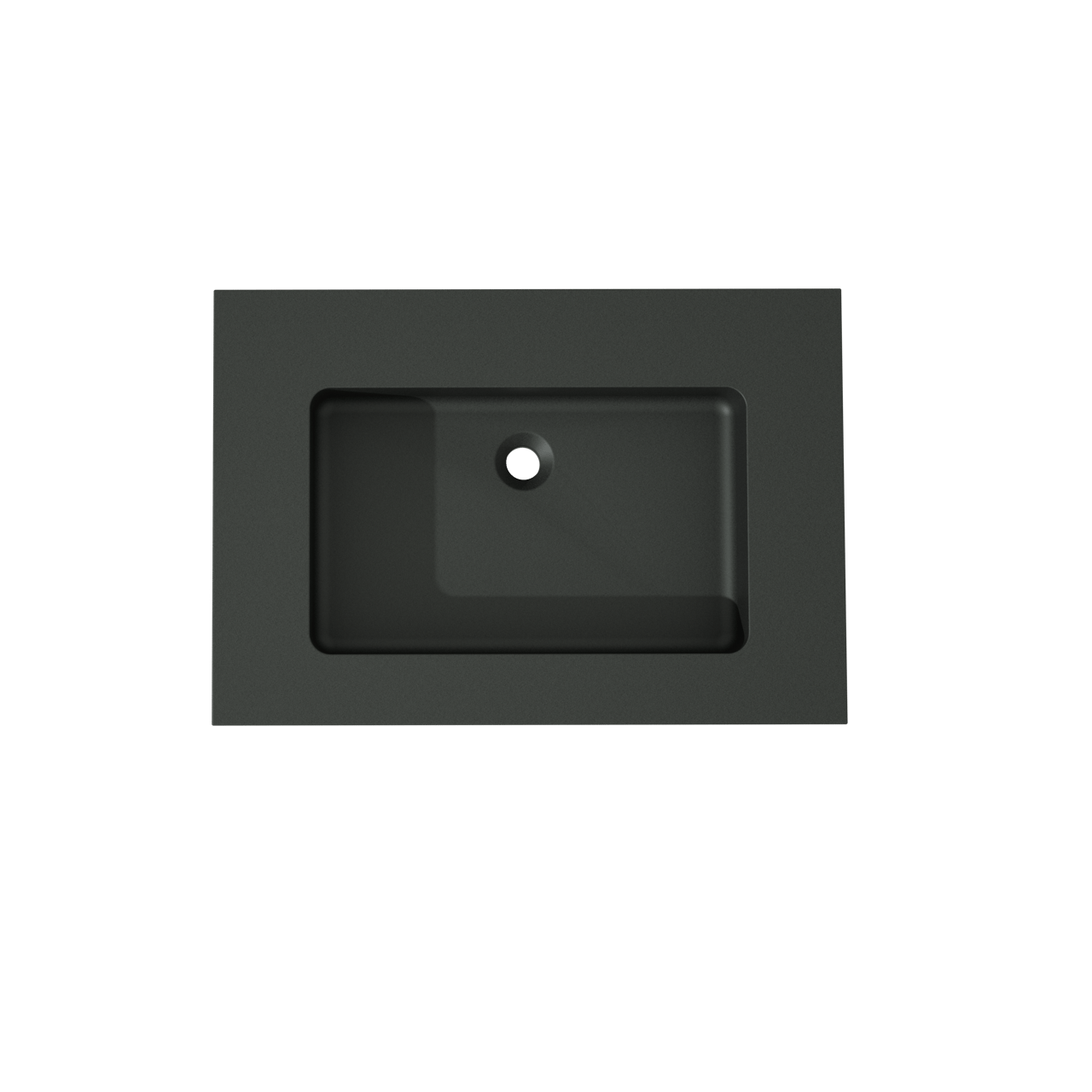 Storke Scuro enkele wastafel mat kwarts 75 x 52 cm