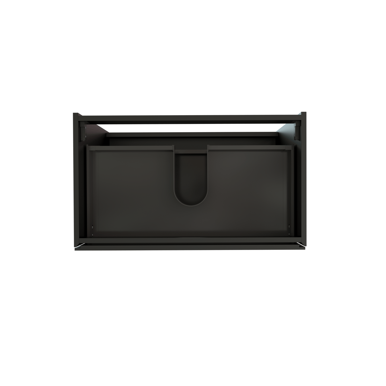 Storke Edge meuble sous-vasque a poser 80 x 46 cm noir mat 3 tiroirs