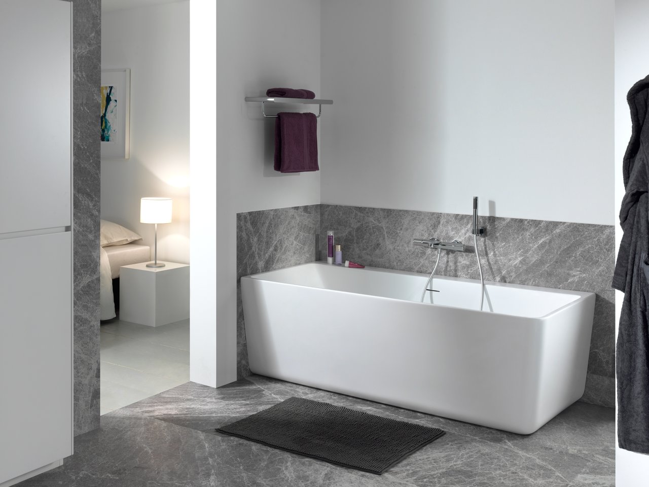 Luca Varess Coda tweepersoons hoekbad links 190 x 90 cm acryl mat wit