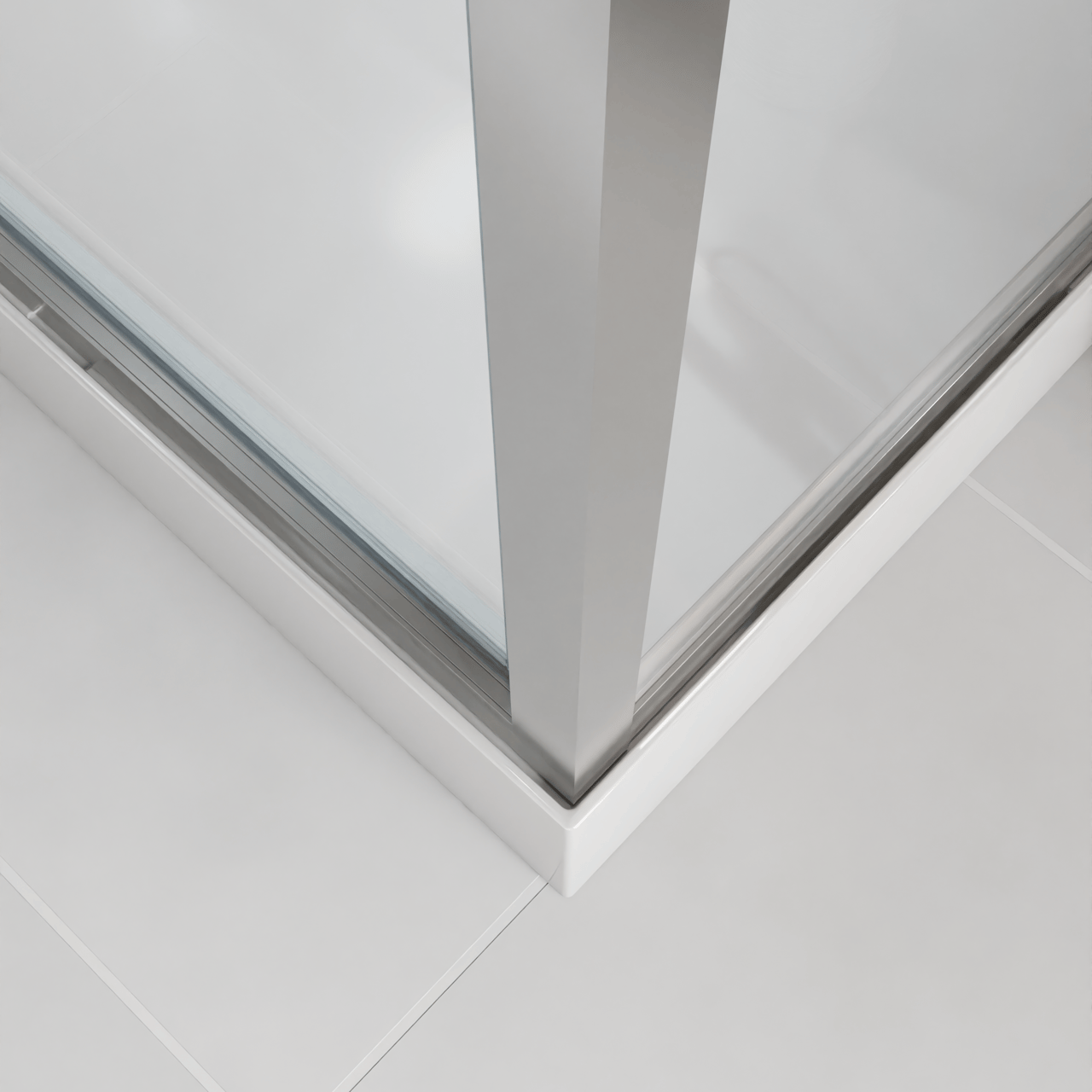 Luca Varess Talan cabine de douche avec portes pivotantes 90 x 90 cm verre transparent profil chrome mat