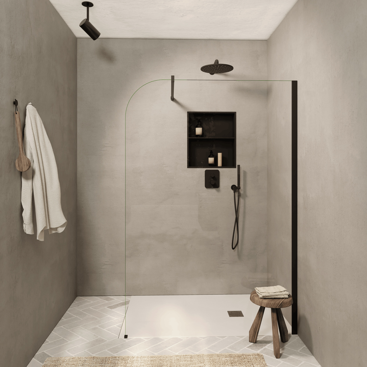 Blaufoss Box inbouwnis 50,5 x 59 cm mat zwart