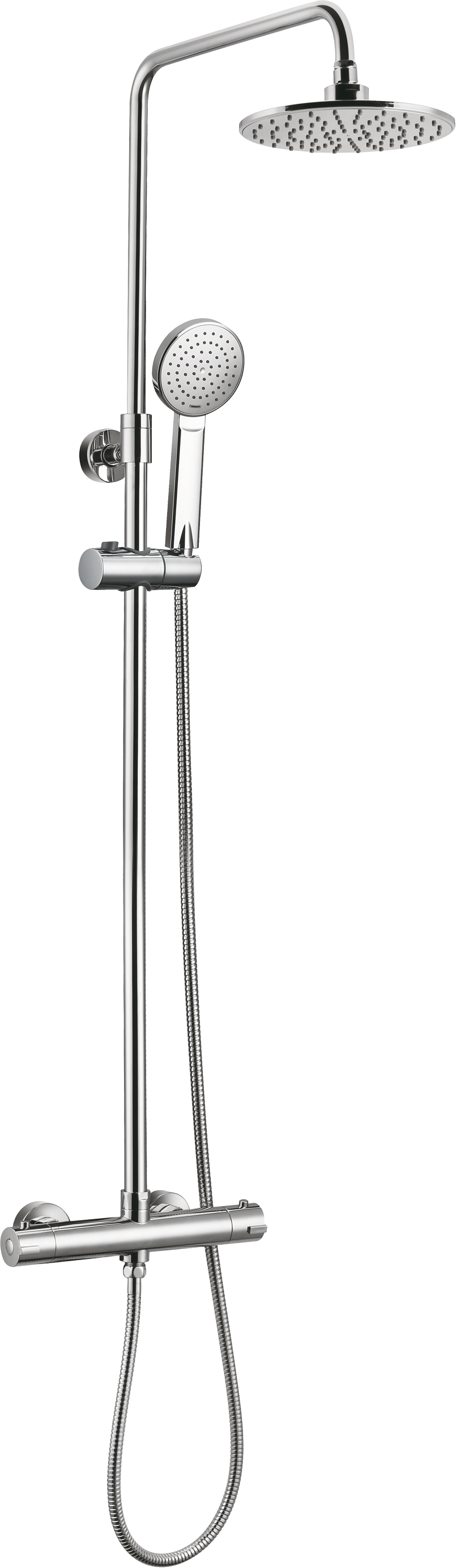 Linie Jupiter 200 colonne de douche de pluie mitigeur thermostatique chrome brillant