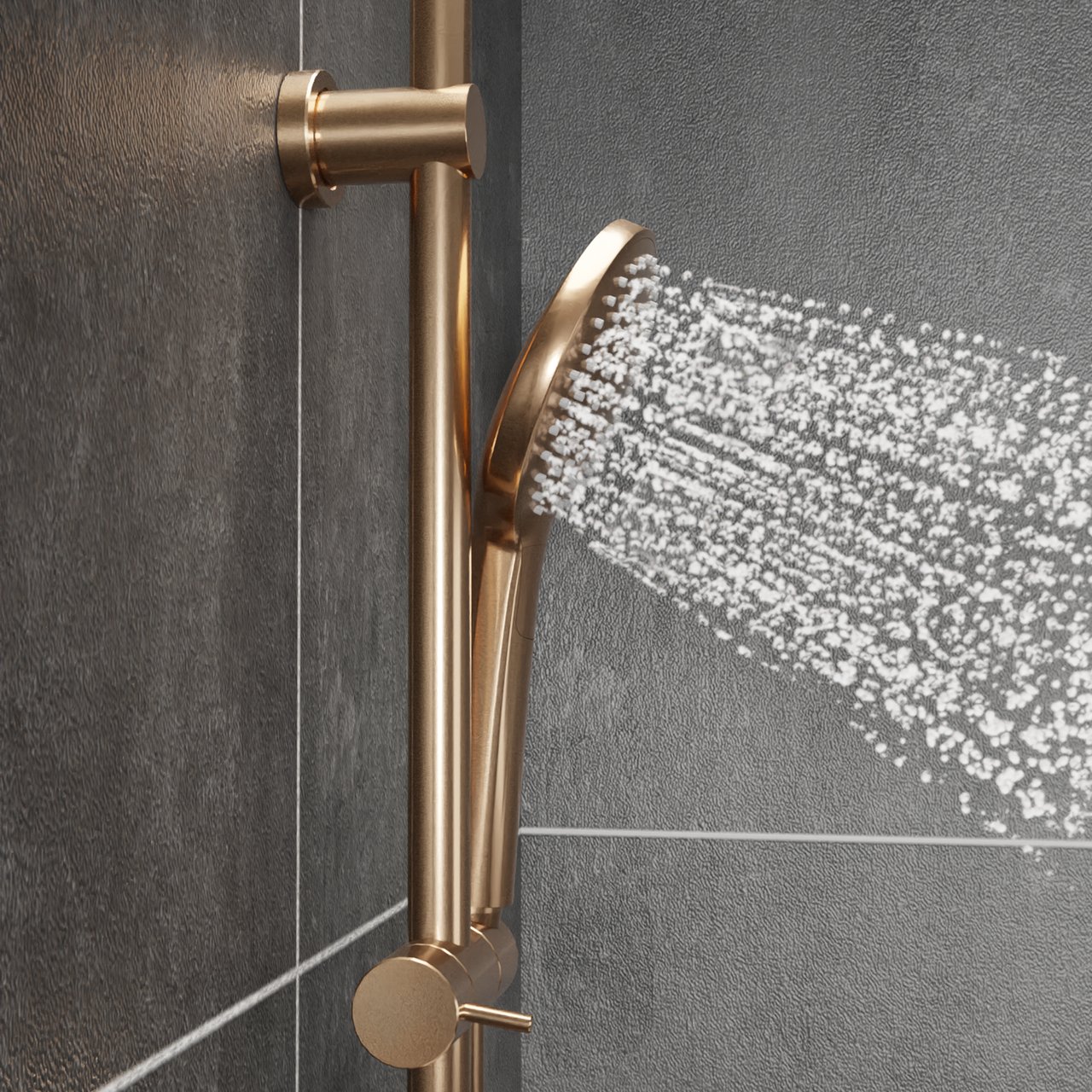 Blaufoss Round 300 thermostatische regendoucheset Brushed Rosegold