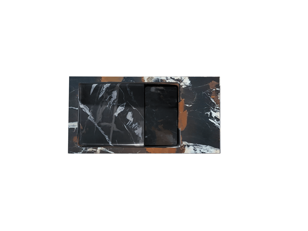 Balmani Mood fonteintje 36 x 18 cm Portoro Gold marmer