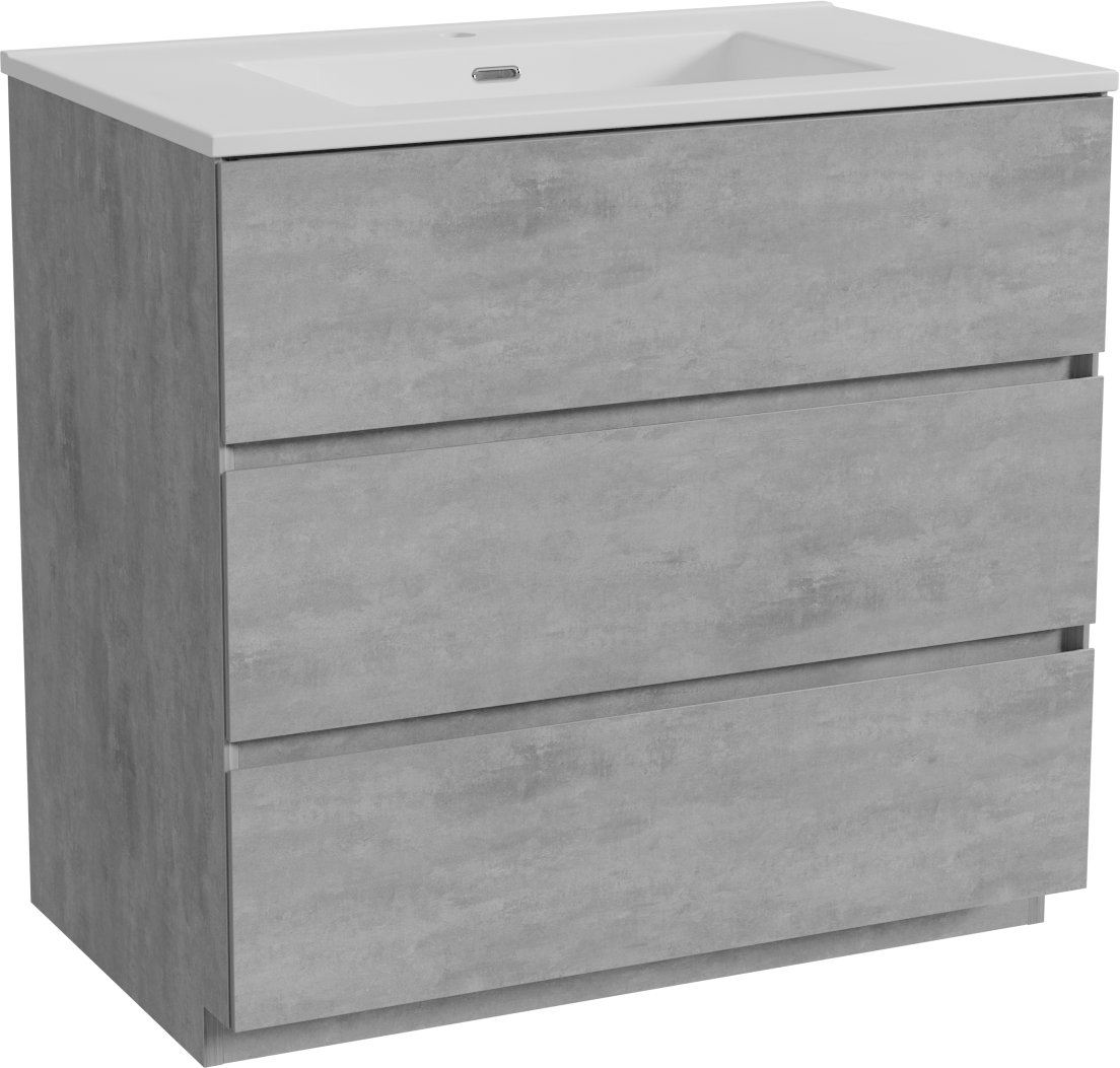 Storke Edge Badmöbel Set mit Kera Waschtisch