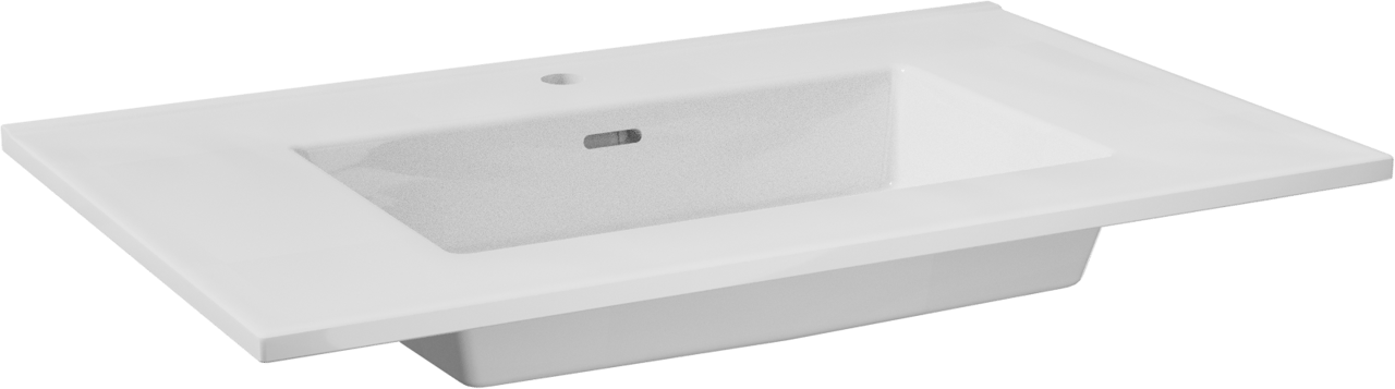 Storke Kera plan simple céramique blanc brillant 85 x 52 cm, crépine non incluse