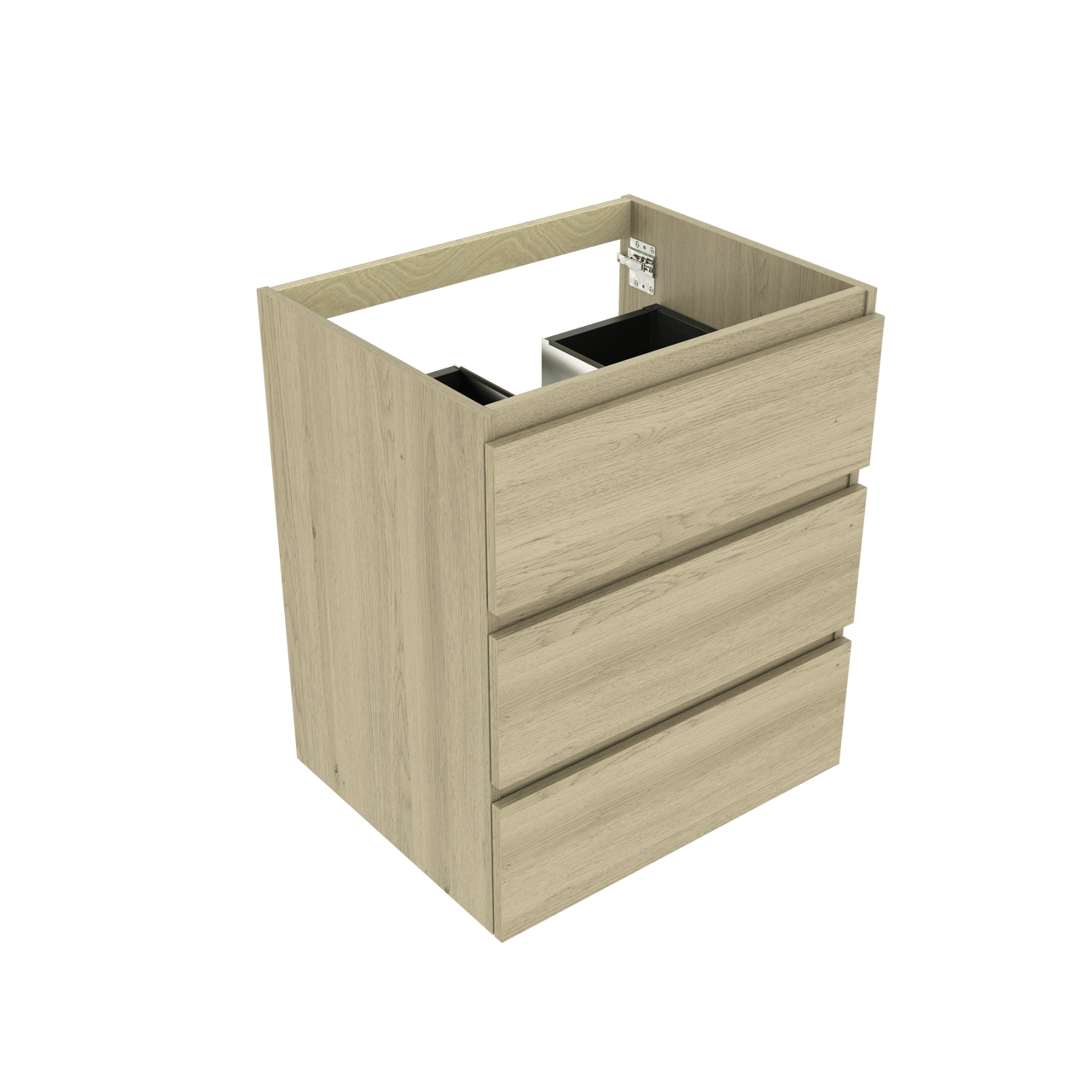 Balmani Lucida staande wastafelonderkast 67,5 x 55 cm verweerde eik 3 lades
