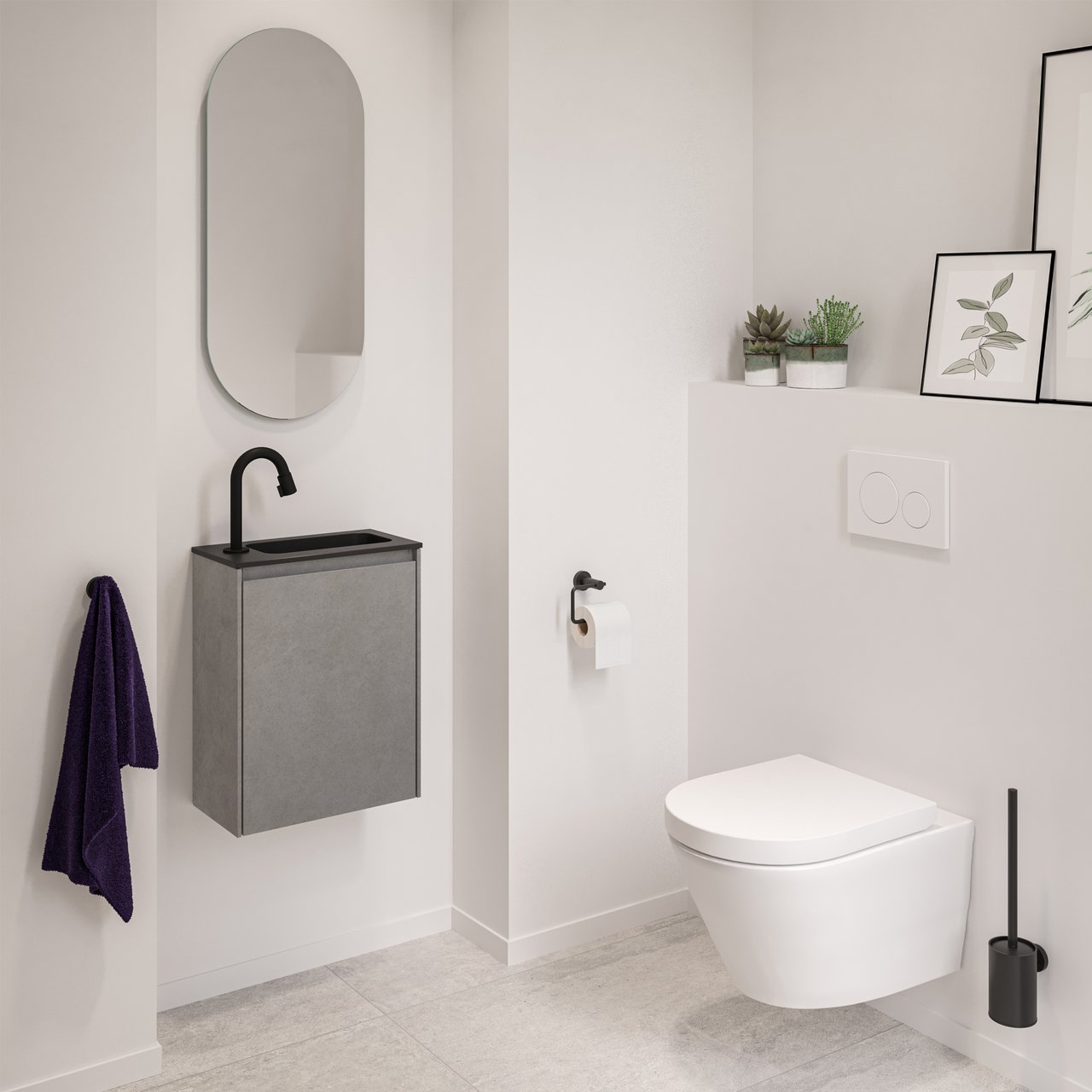 Blaufoss Ottawa robinet de lave-mains noir mat