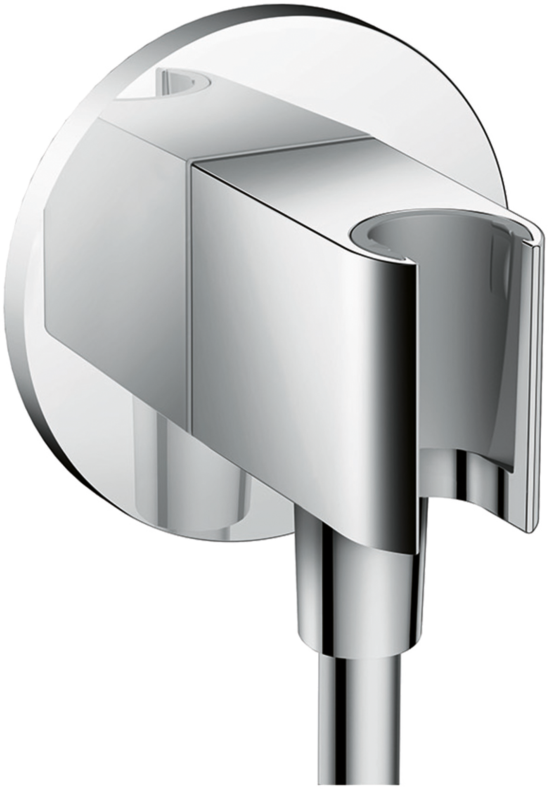 Hansgrohe FixFit Porter S Support mural douchette avec coude de raccordement 1/2" chrome brillant