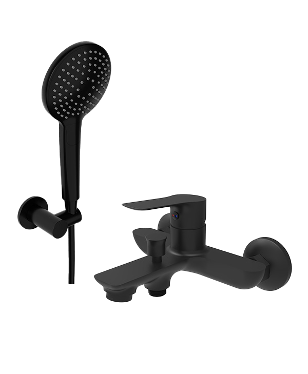 Linie Mila robinet de bain mitigeur montage mural extérieur noir mat