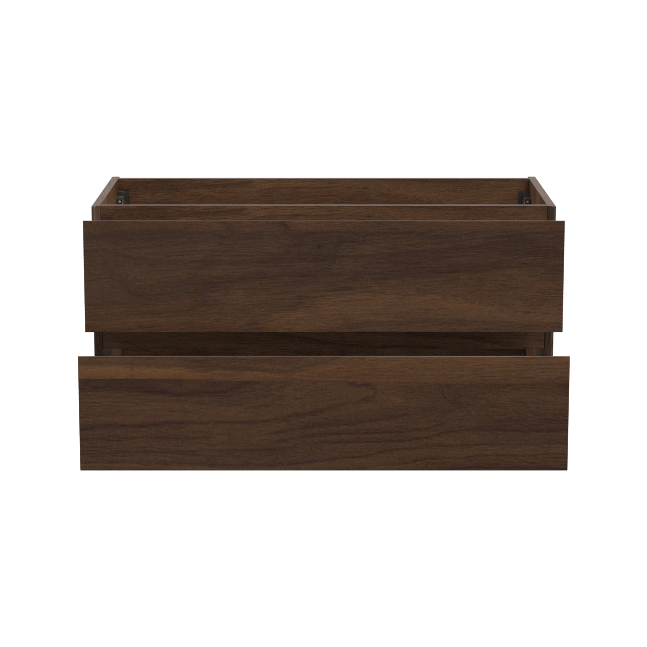 Storke Edge hängender Waschbeckenunterschrank: 105 x 52 cm, Nussbaum, 2 Schubladen