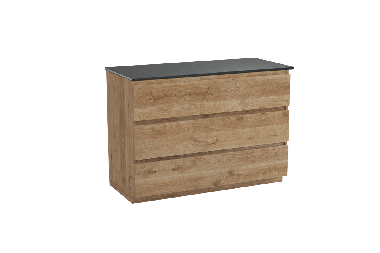 Balmani Lucida Badmöbel Set mit Stretto Waschtischplatte für Aufsatzwaschbecken