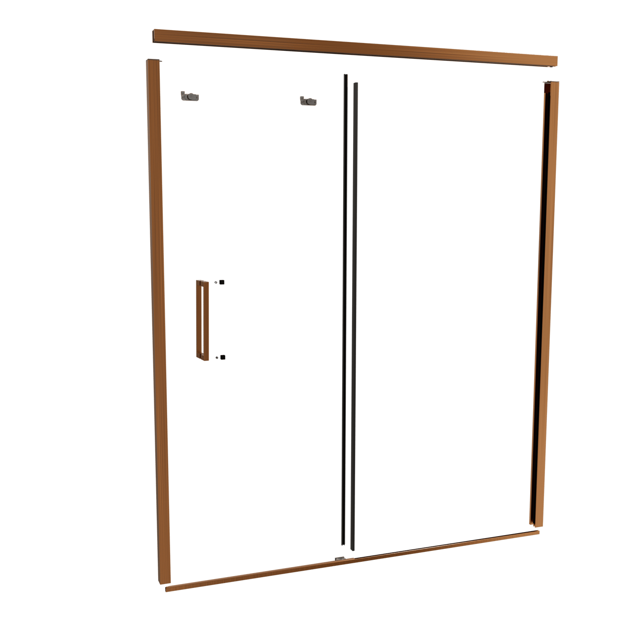 Balmani Senses Design 180 cm Profilset für Schiebetür für Nische Brushed Rosegold