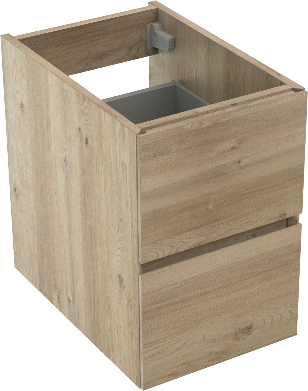 Storke Edge zwevende wastafelonderkast 35 x 52 cm ruwe eik 2 lades