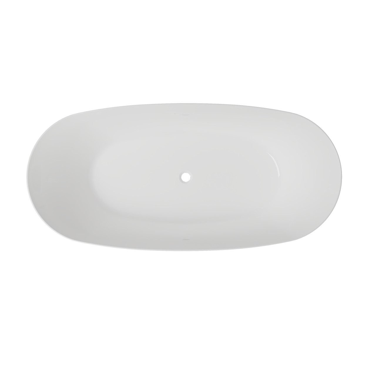 Luca Varess Sutilo Freistehende Badewanne: 160 x 75 cm, Acryl, Weiß Glänzend