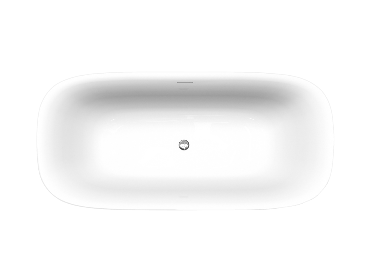 Luca Varess Plutonia ovaal vrijstaand bad 170 x 80 cm acryl mat wit