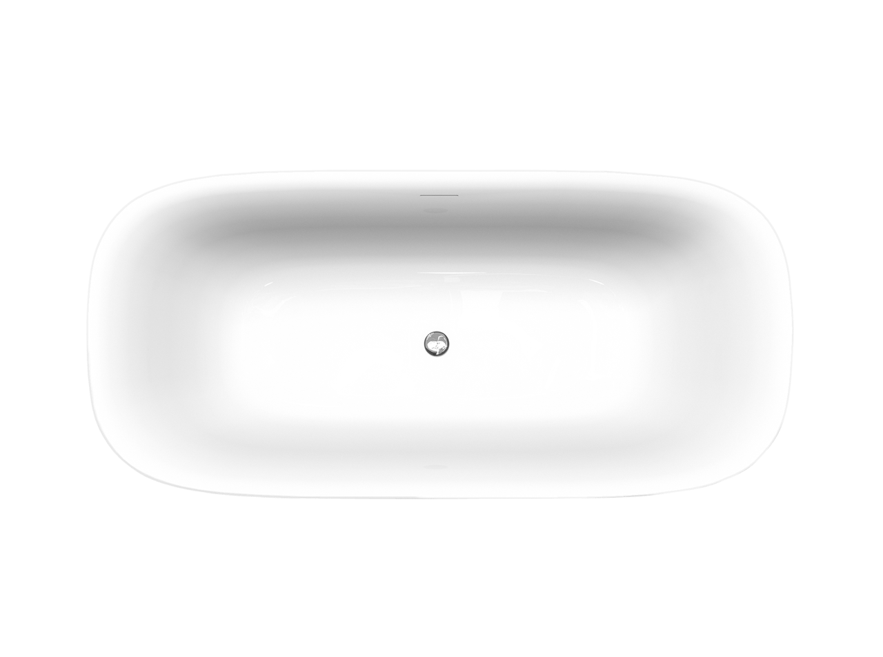 Luca Varess Plutonia ovaal vrijstaand bad 170 x 80 cm acryl mat wit