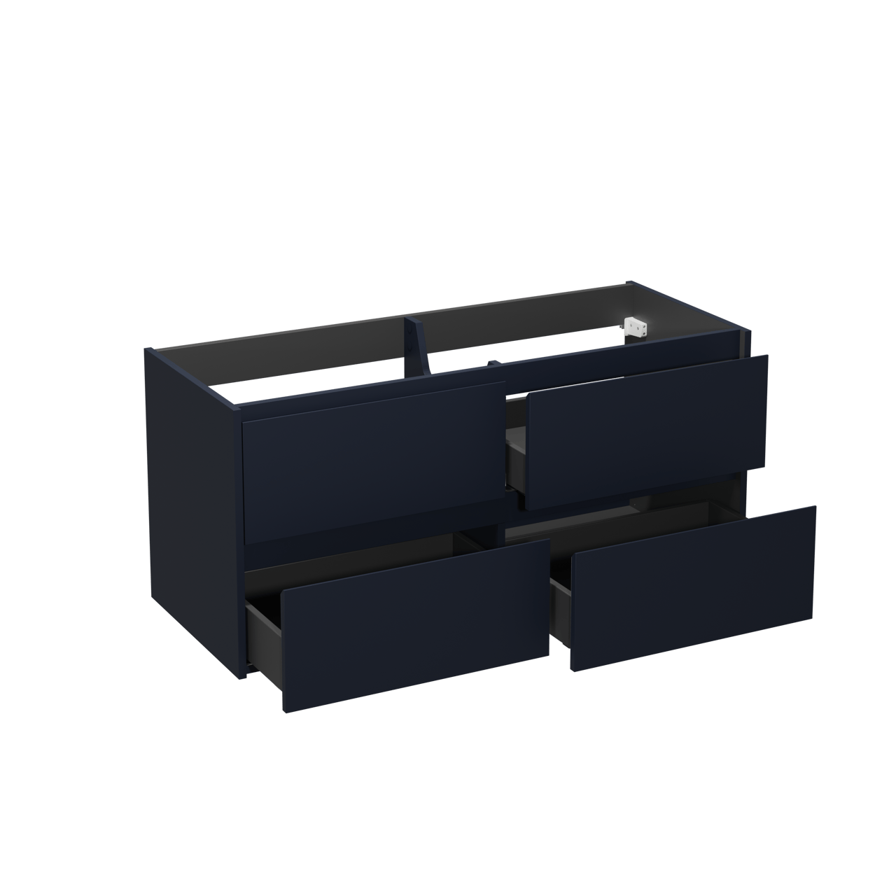 Storke Seda zwevende wastafelonderkast 130 x 52 cm Nachtblauw 4 lades