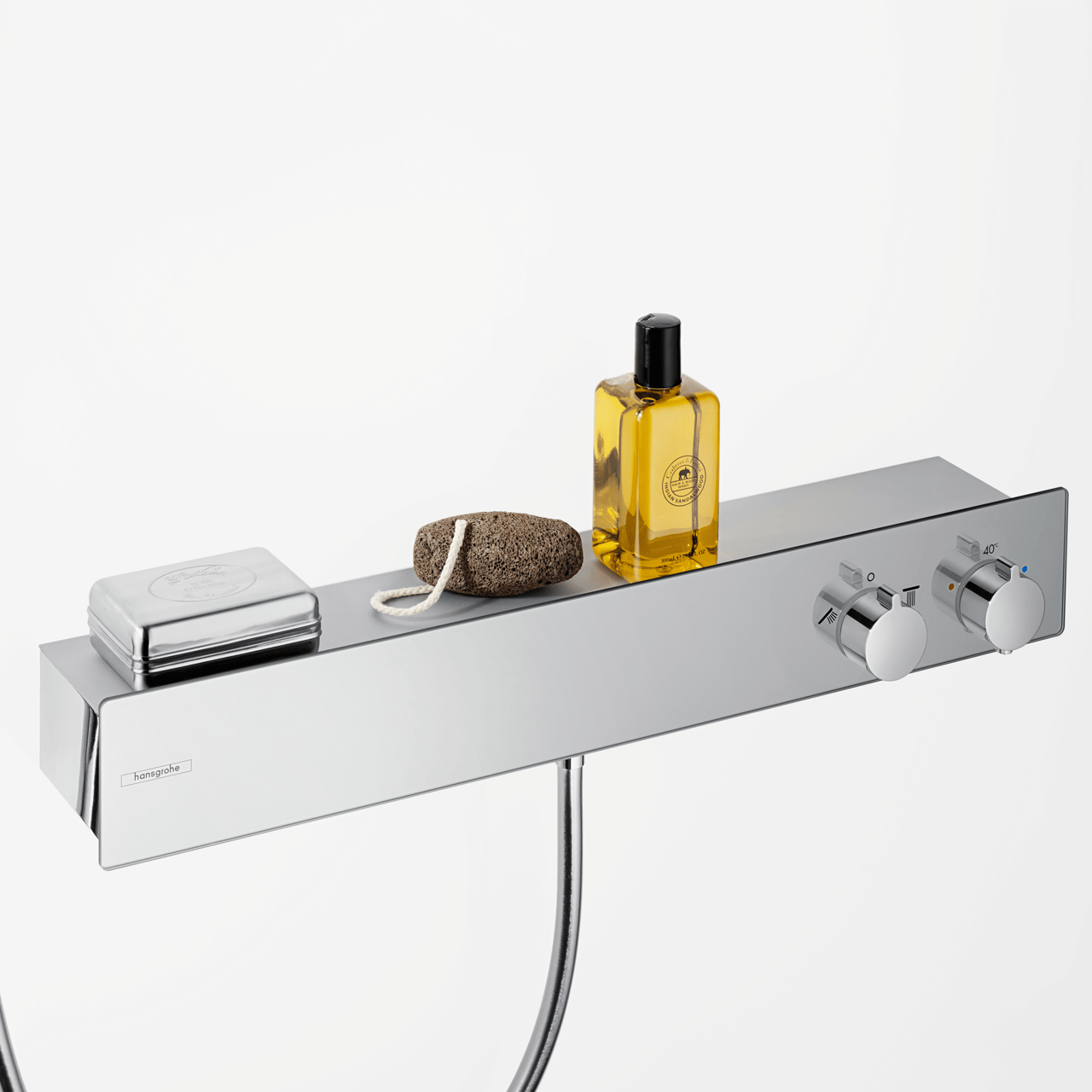 Hansgrohe ShowerTablet Select 600 Thermostat-Duscharmatur: Unterputz, für 2 Verbraucher, Chrom und Weiß glänzend