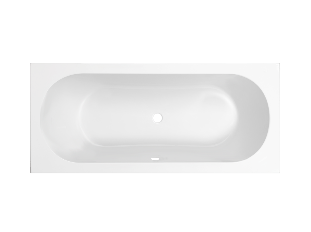 Luca Varess Rosala tweepersoons inbouwbad 170 x 75 cm acryl mat wit