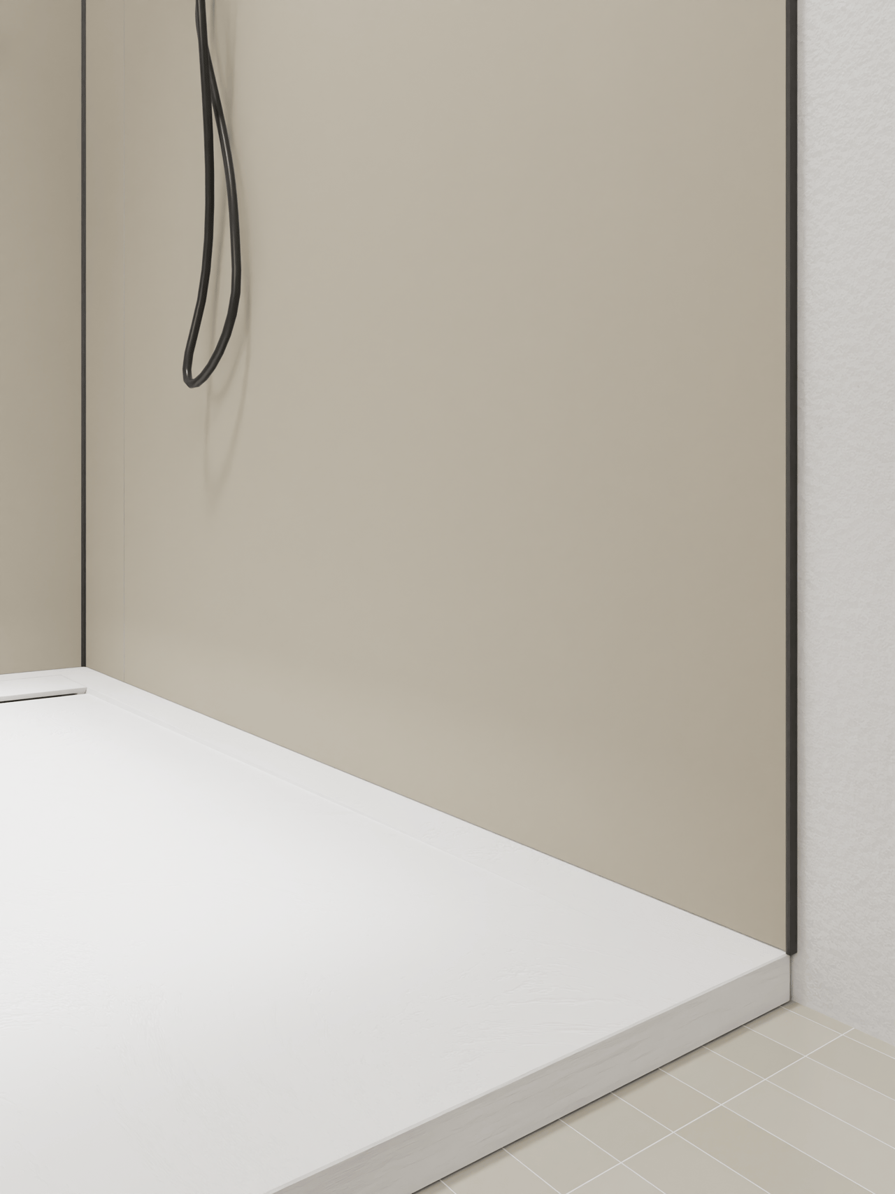 Luca Varess Artdeco douchewandbekleding 90 x 244 cm alu-composiet beige mat