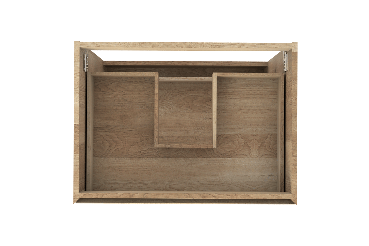 Balmani Mitra staande wastafelonderkast 75 x 55 cm natuur eik 3 lades