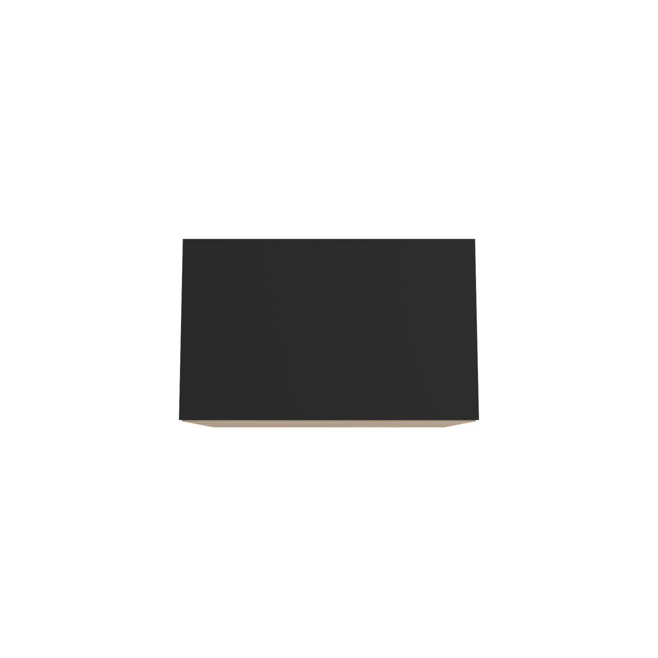 Storke Edge staand badkamermeubel 85 x 52 cm ruwe eik met Panton enkel tablet in gepoedercoate mdf mat zwart