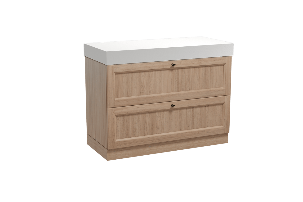 Balmani Lemon badkamermeubel met Dominus wastafelblad voor waskom(men)