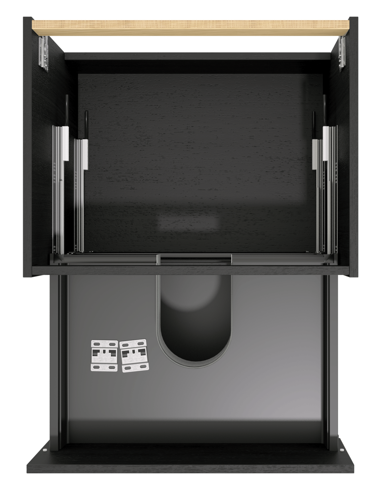 Balmani Lucida meuble sous-lavabo suspendu 67,5 x 55 cm chêne noir 2 tiroirs