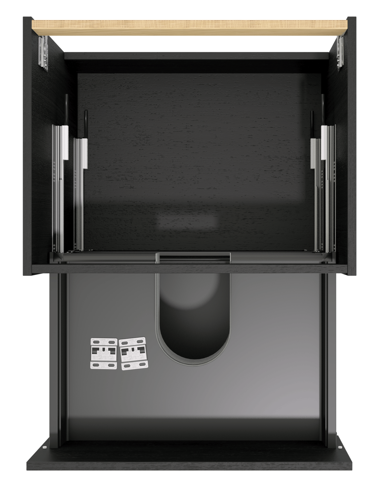 Balmani Lucida meuble sous-vasque suspendu 67,5 x 55 cm chêne noir 2 tiroirs