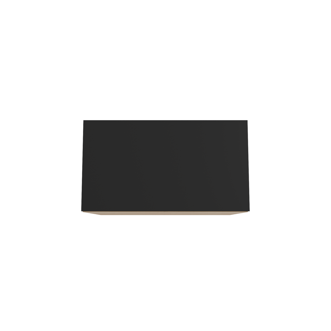 Storke Edge freistehendes Möbelstück Set: 95 x 52 cm, Rohe Eiche, mit Panton Einzel Waschtischplatte, Pulverbeschichtetes MDF Schwarz matt