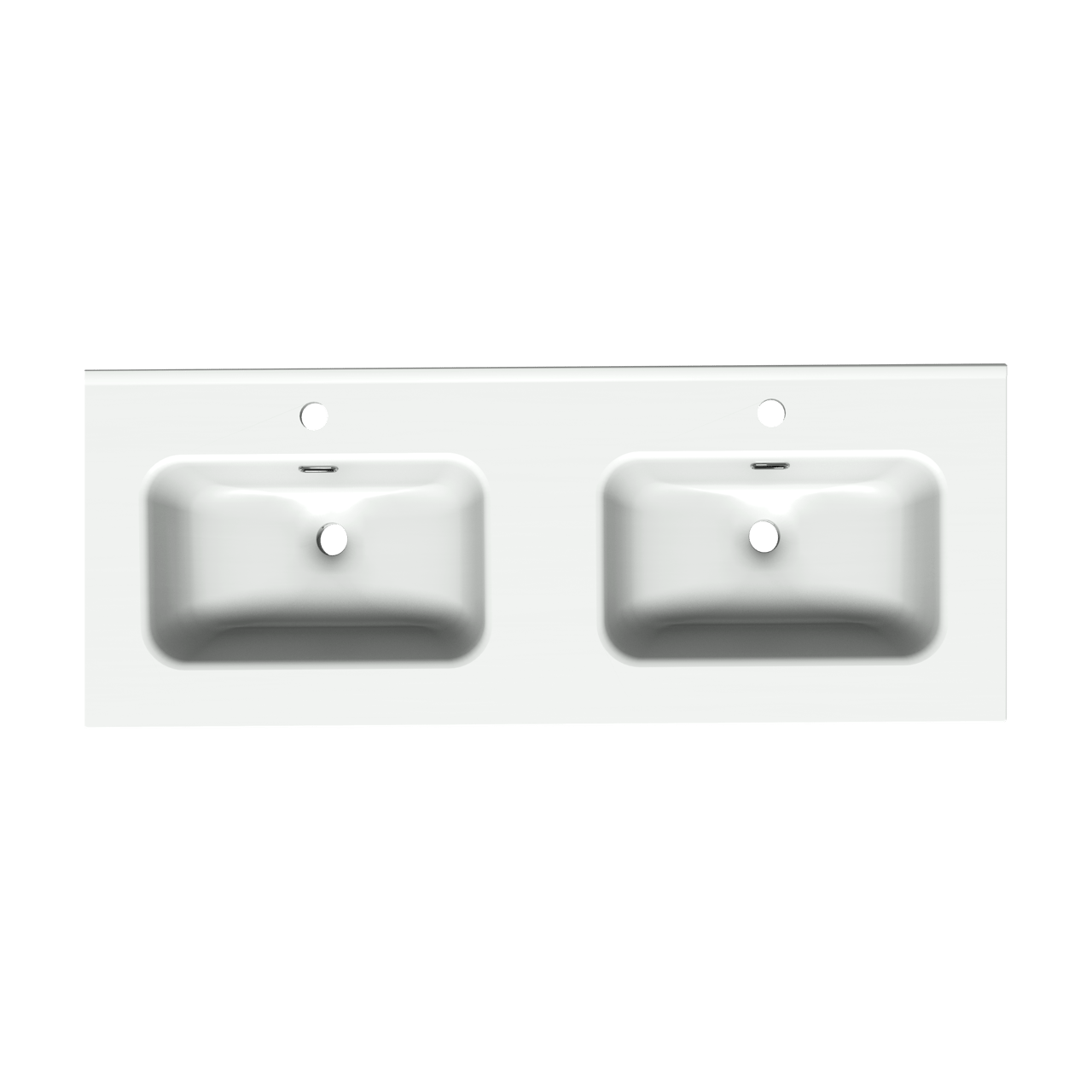 Linie Baro plan double porcelaine blanc mat 120 x 46 cm