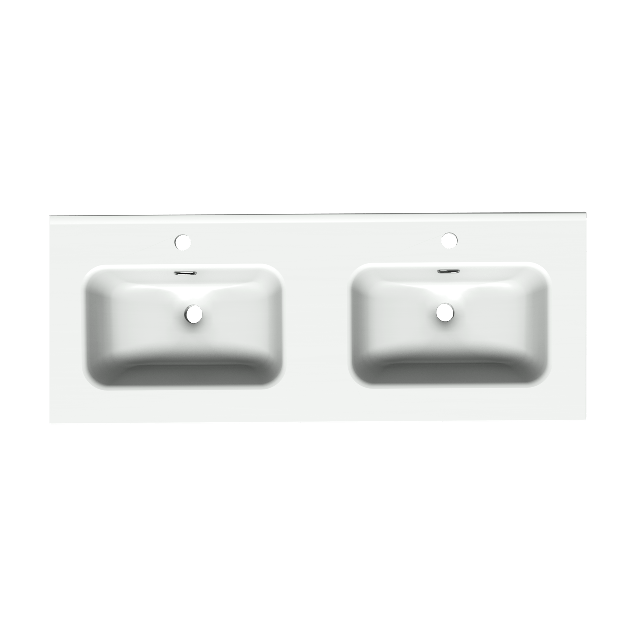 Linie Baro plan double porcelaine blanc mat 120 x 46 cm