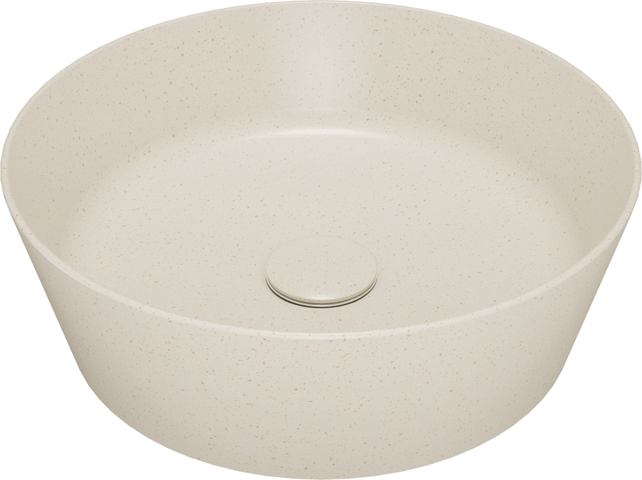 Storke Cona waskom beige granita solid surface rond Ø 36 cm