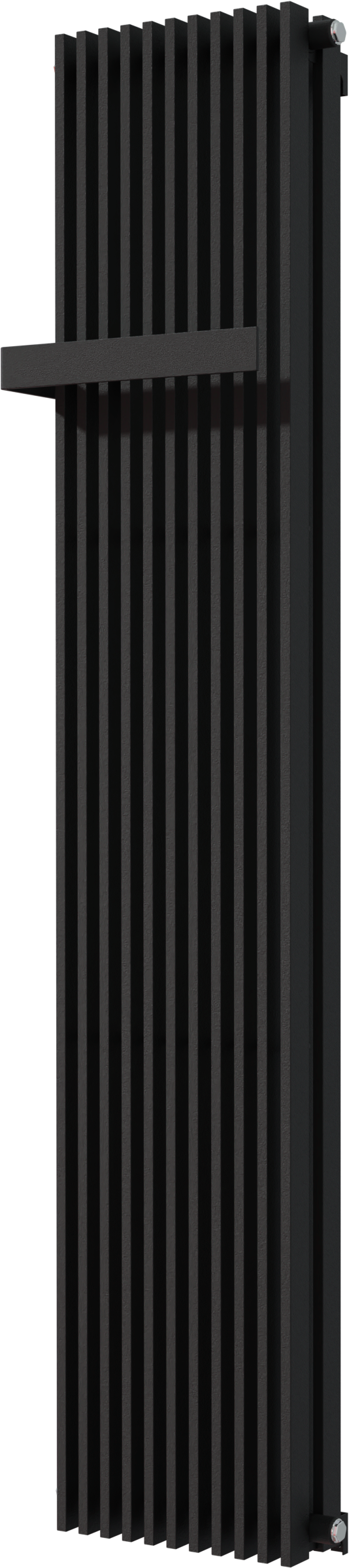 Vipera Corrason Doppelhandtuchheizkörper: 40 x 180 cm, Zentralheizung, Schwarz matt, Seiten- & Mittelanschluss, 1994W