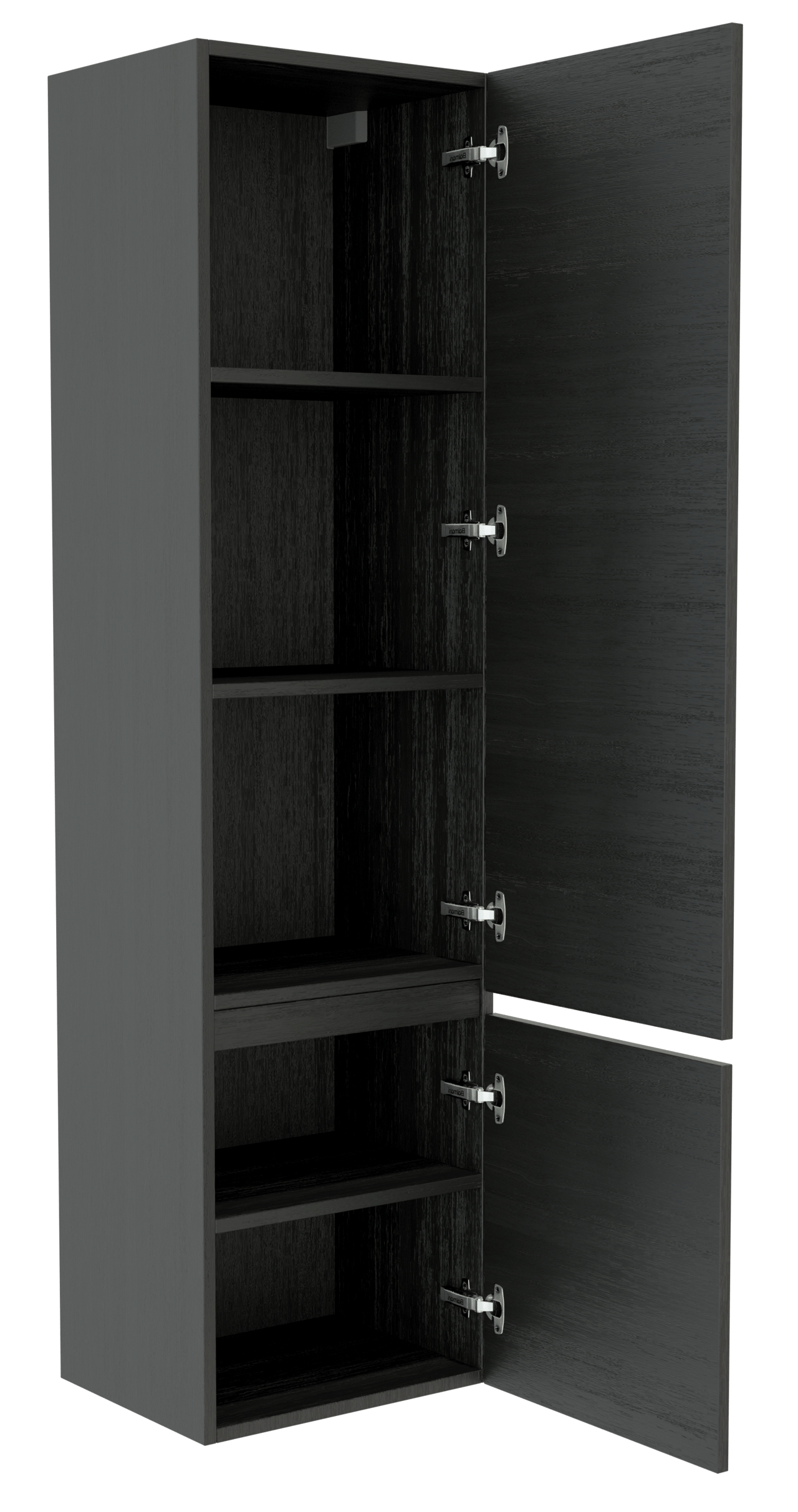 Balmani Lucida colonne salle de bains suspendue à droite chêne noir 45 x 35 x 169 cm