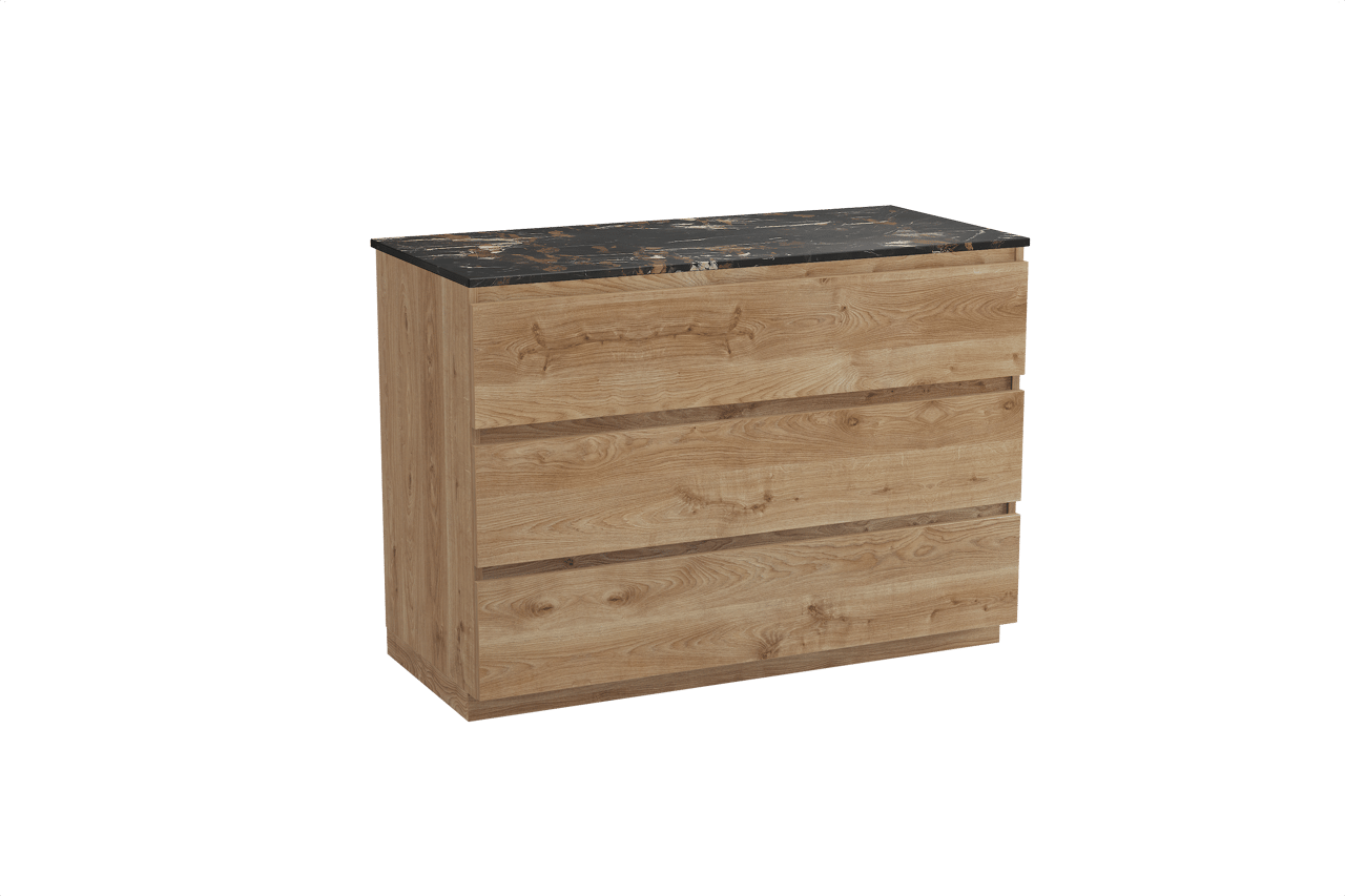 Balmani Lucida Badmöbel Set mit Stretto Waschtischplatte für Aufsatzwaschbecken