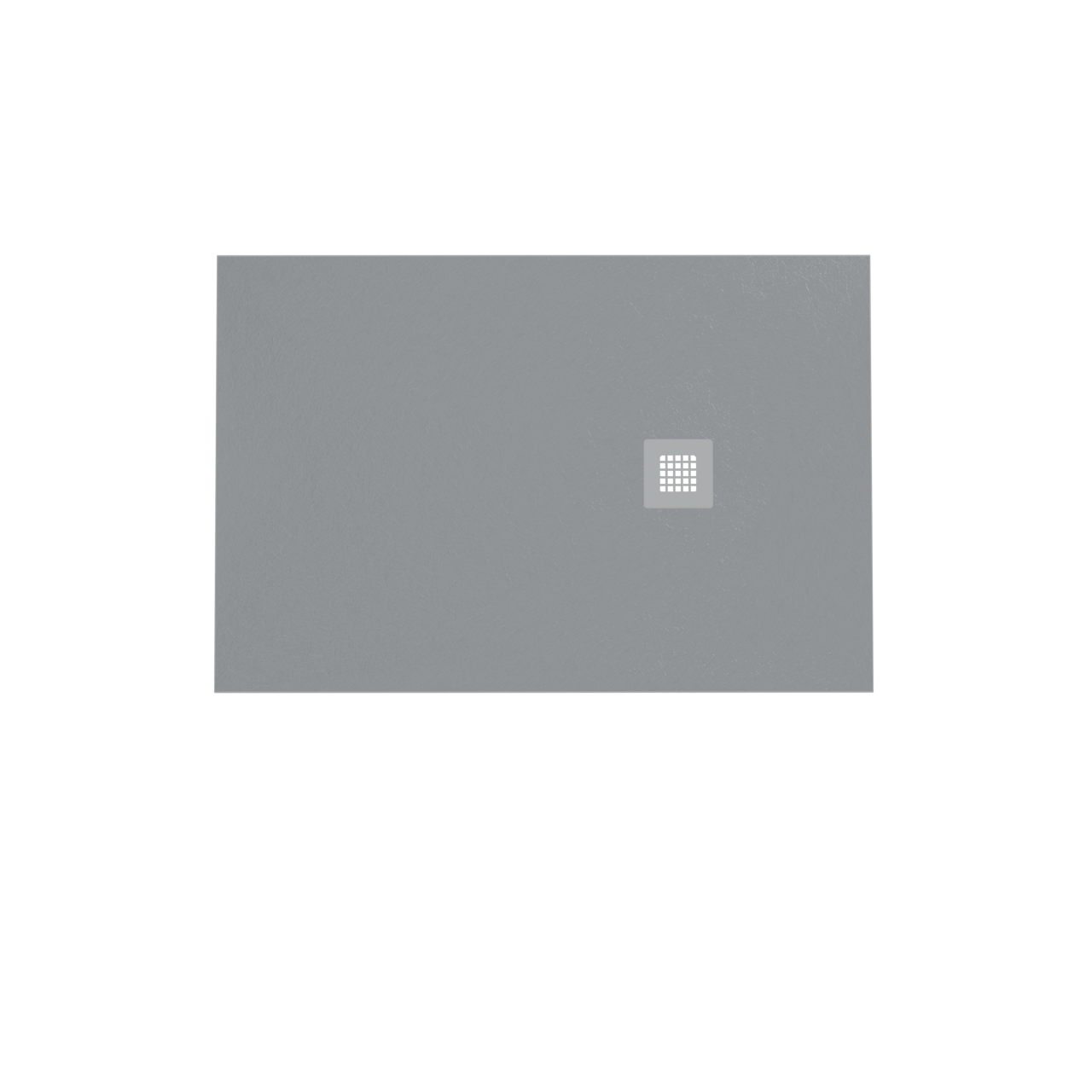 Balmani Vega douchebak 120 x 80 cm composietmarmer donkergrijs leisteenstructuur