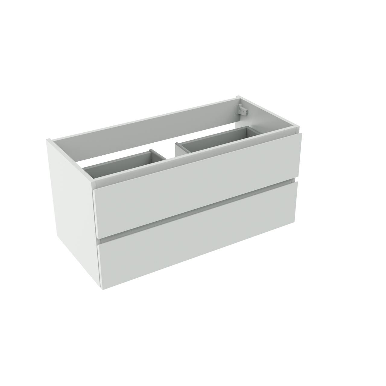 Storke Delta meuble sous-lavabo suspendu 100 x 48 cm blanc mat 2 tiroirs