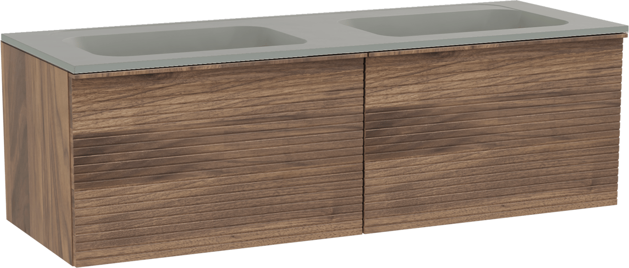 Balmani Forma zwevend badmeubel 150 x 55 cm amerikaans notenhout met ...