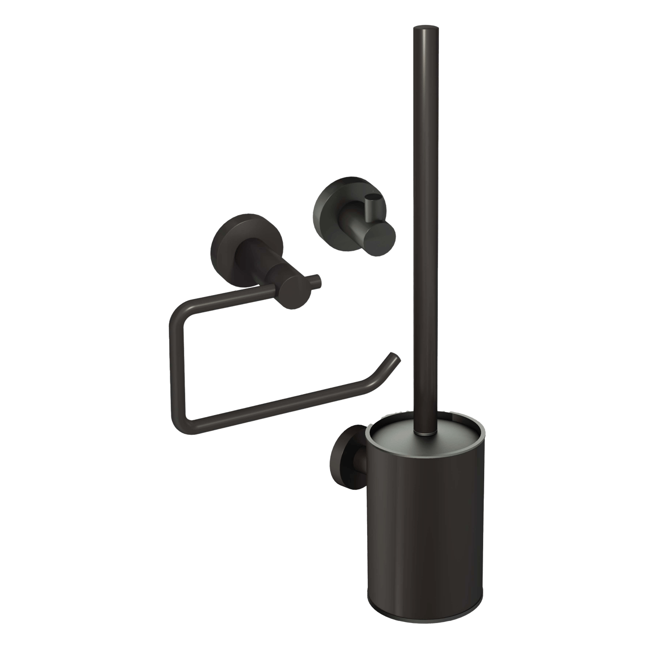 Blaufoss Glory set d'accessoires de toilette noir mat