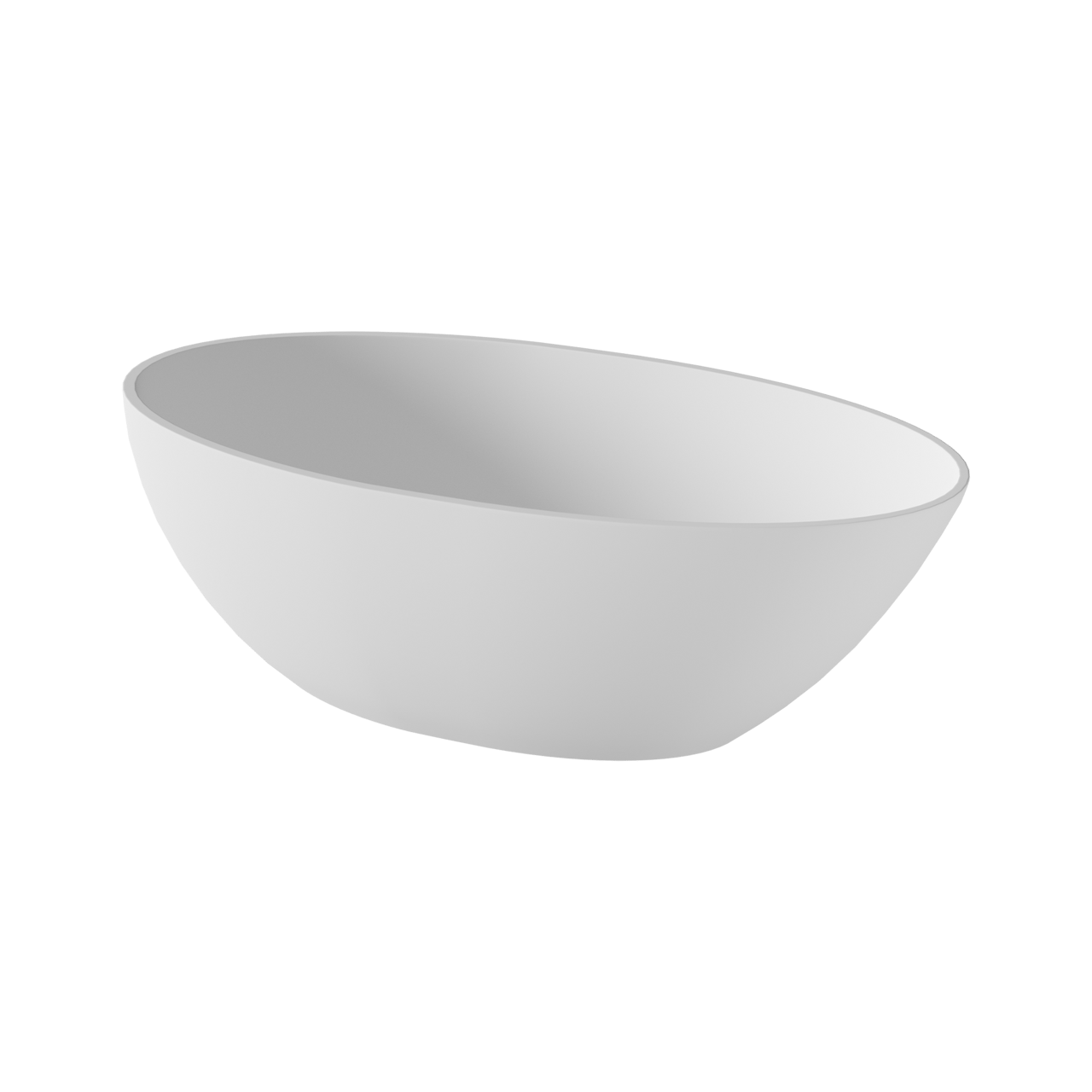 Balmani Fahro baignoire îlot ovale 170 x 85 cm Solid Surface blanc mat