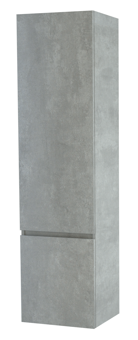 Balmani Cubo/Lucida zwevende badkamerkast links beton zilvergrijs 45 x 35 x 169 cm