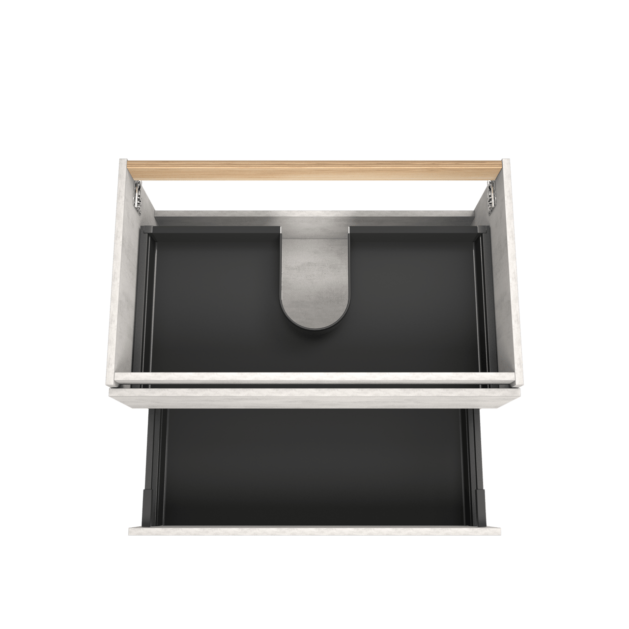 Balmani Lucida zwevende wastafelonderkast 90 x 55 cm beton zilvergrijs 2 lades