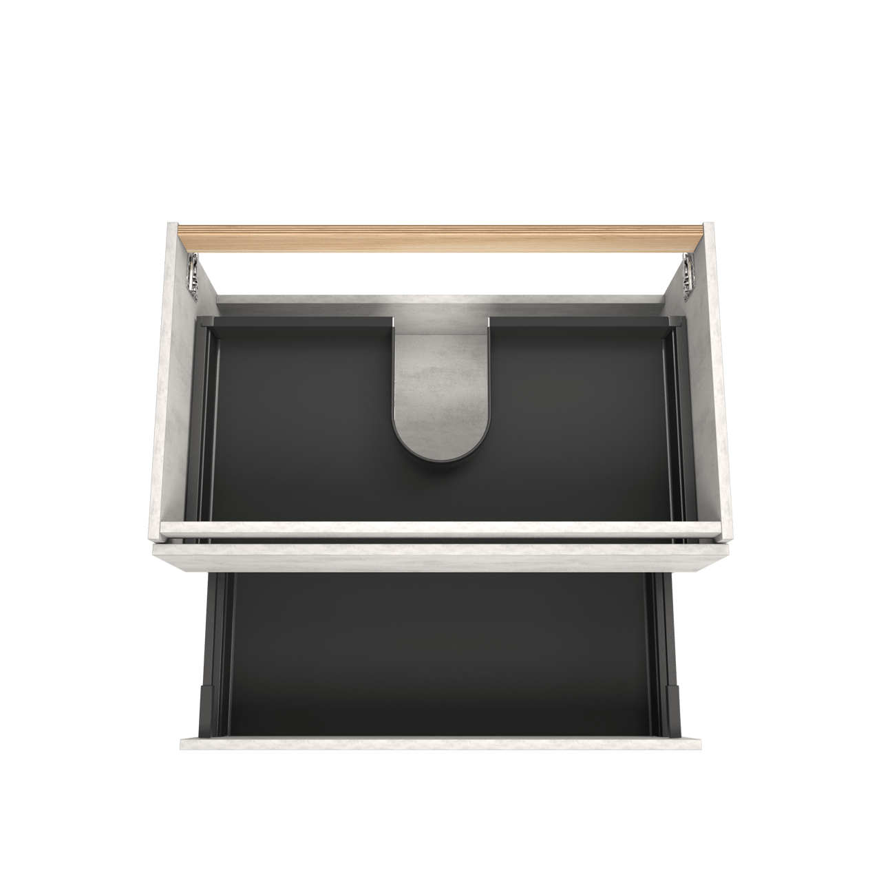 Balmani Lucida hängender Bad-Unterschrank 90 x 55 cm Beton silbergrau 2 Schubladen